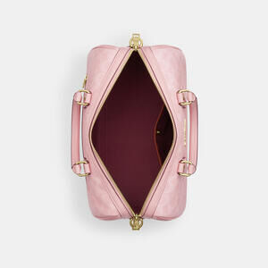 Powder Pink Rowan Large Satchel Bag In Signature Canvas